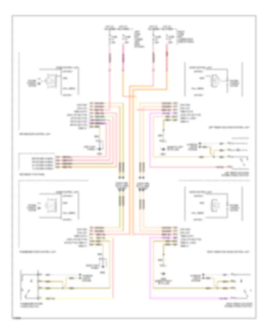 Power Windows Wiring Diagram for Porsche Cayenne Turbo 2006