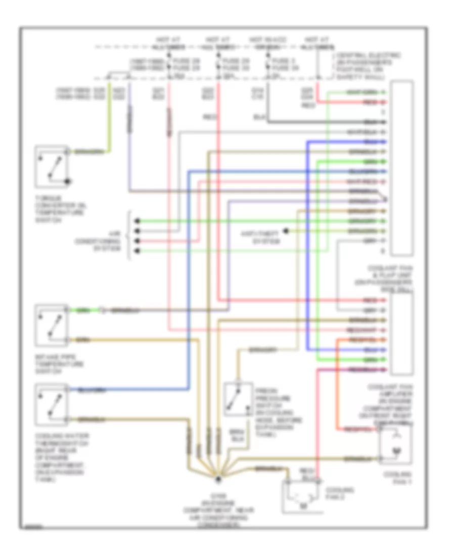 Cooling Fan Wiring Diagram for Porsche 928 GT 1991