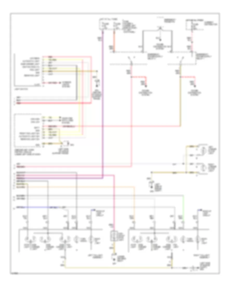 Exterior Lamps Wiring Diagram 2 of 2 for Porsche Cayman S 2006