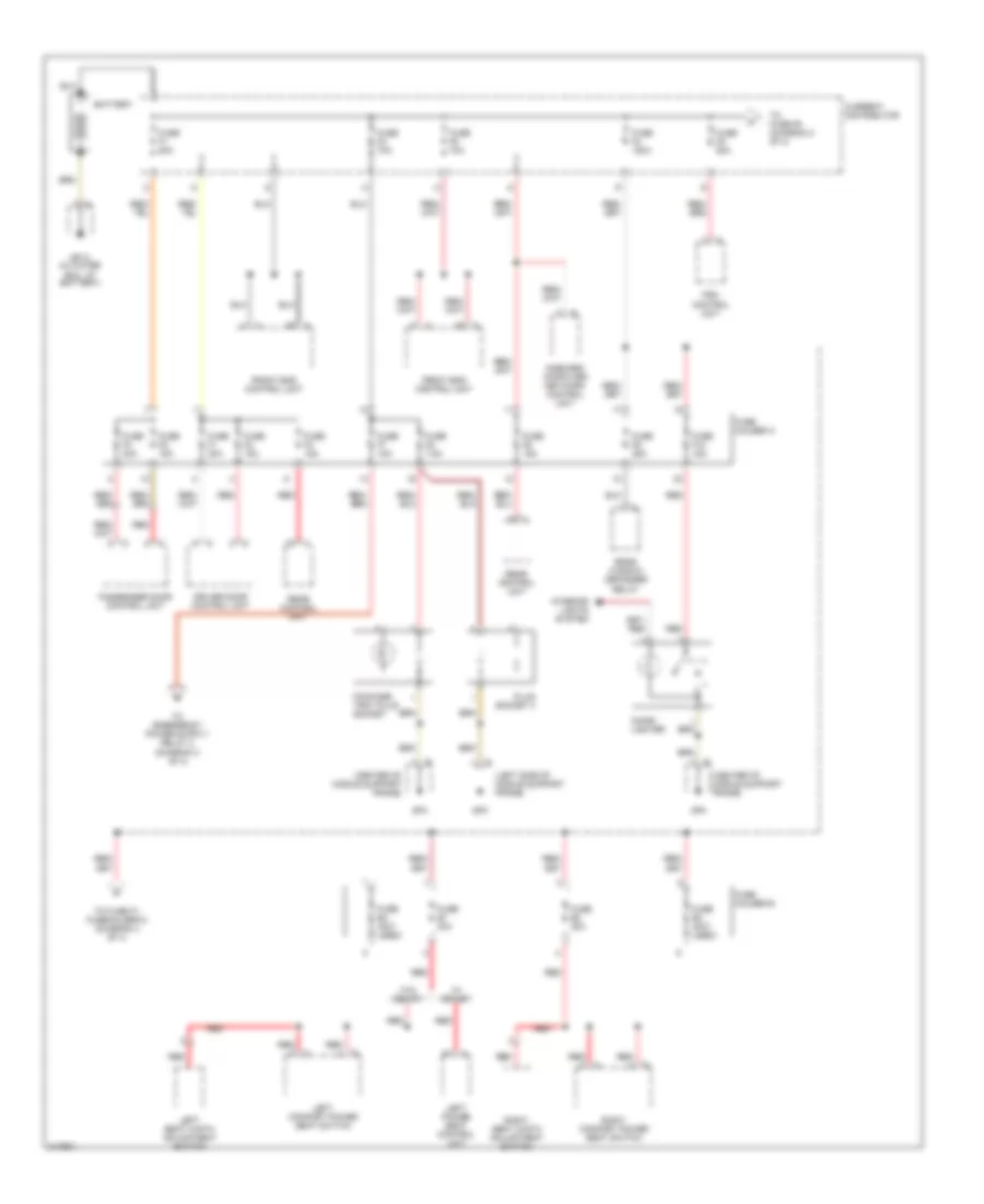 Power Distribution Wiring Diagram 1 of 4 for Porsche Cayman S 2006