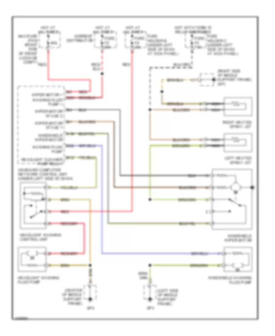 Передняя Схема Шайбы ДворникаШайбы и Фары, без Датчик дождя для Porsche Cayman S 2006