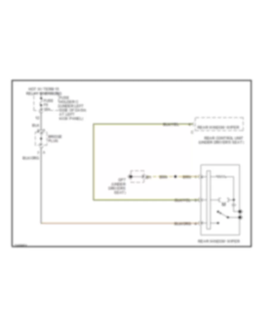 задняя схема дворника для Porsche Cayman S 2006
