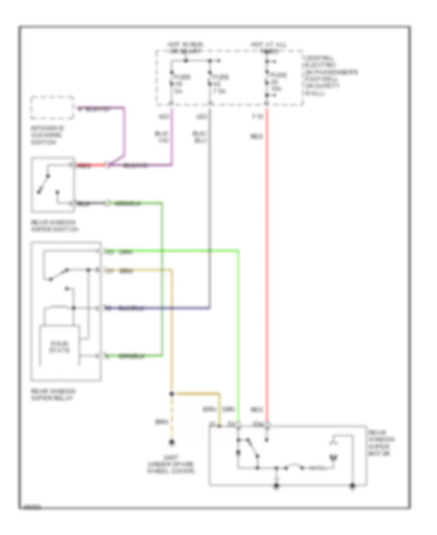 задняя схема дворника для Porsche 928 S4 1991