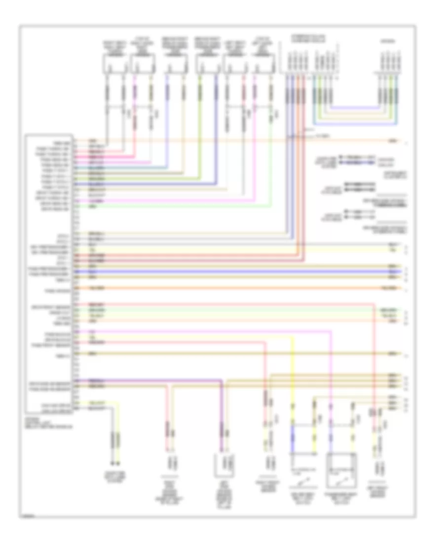 Supplemental Restraints Wiring Diagram Early Production 1 of 2 for Porsche 911 Turbo 2012