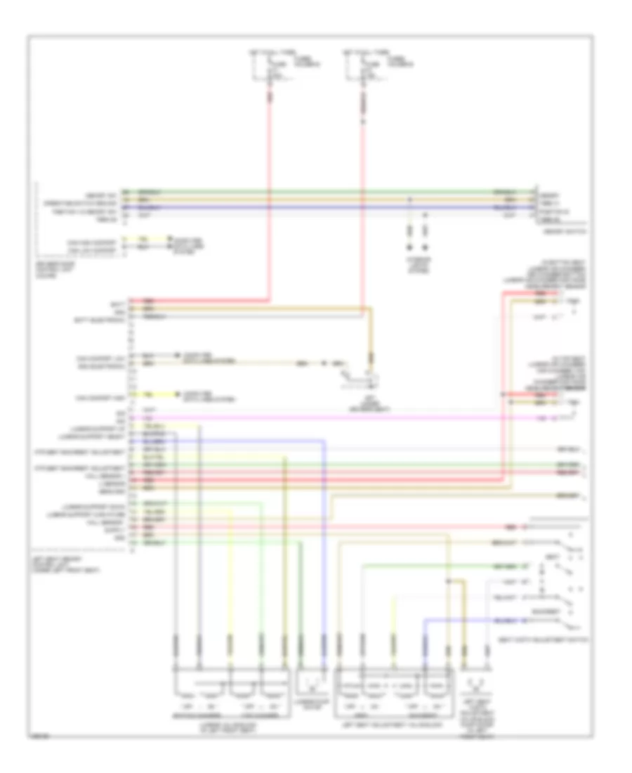 Driver s Memory Seat Wiring Diagram 1 of 2 for Porsche 911 Turbo 2012