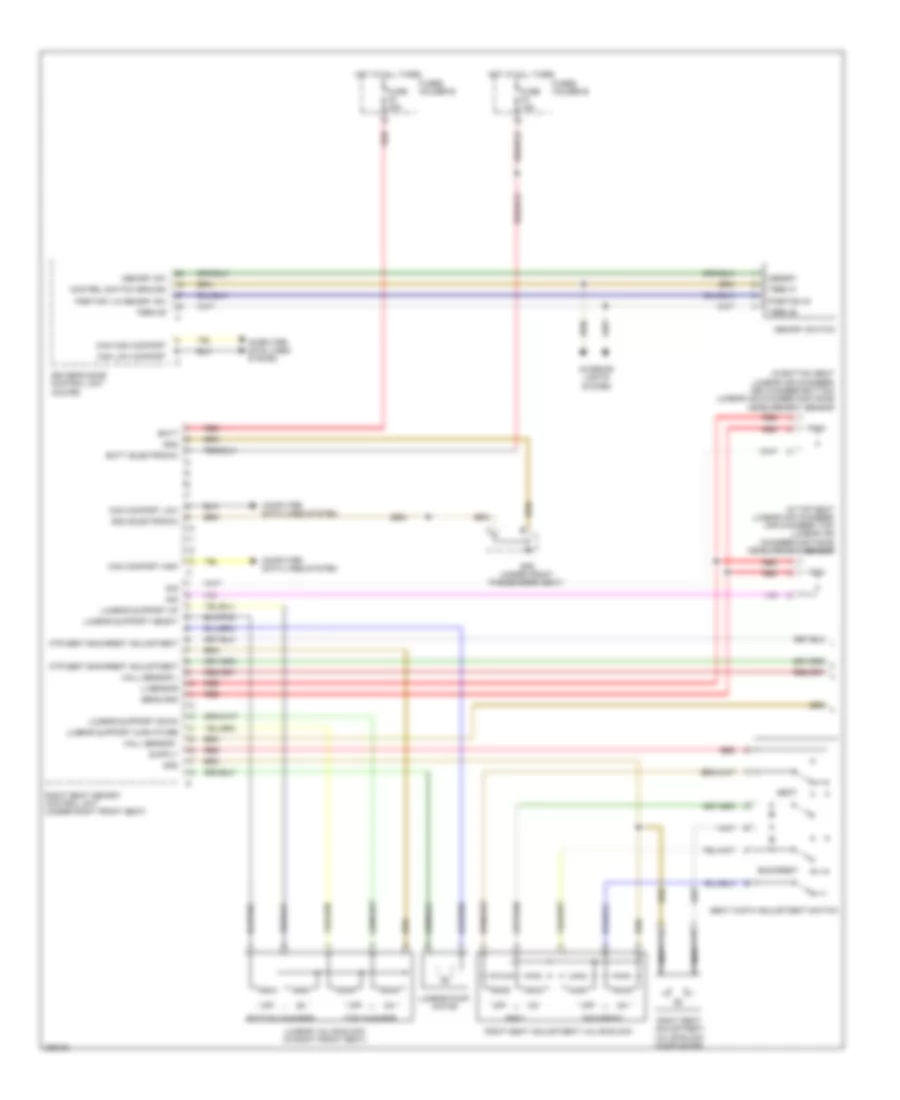 Passengers Memory Seat Wiring Diagram (1 of 2) for Porsche 911 Turbo 2012
