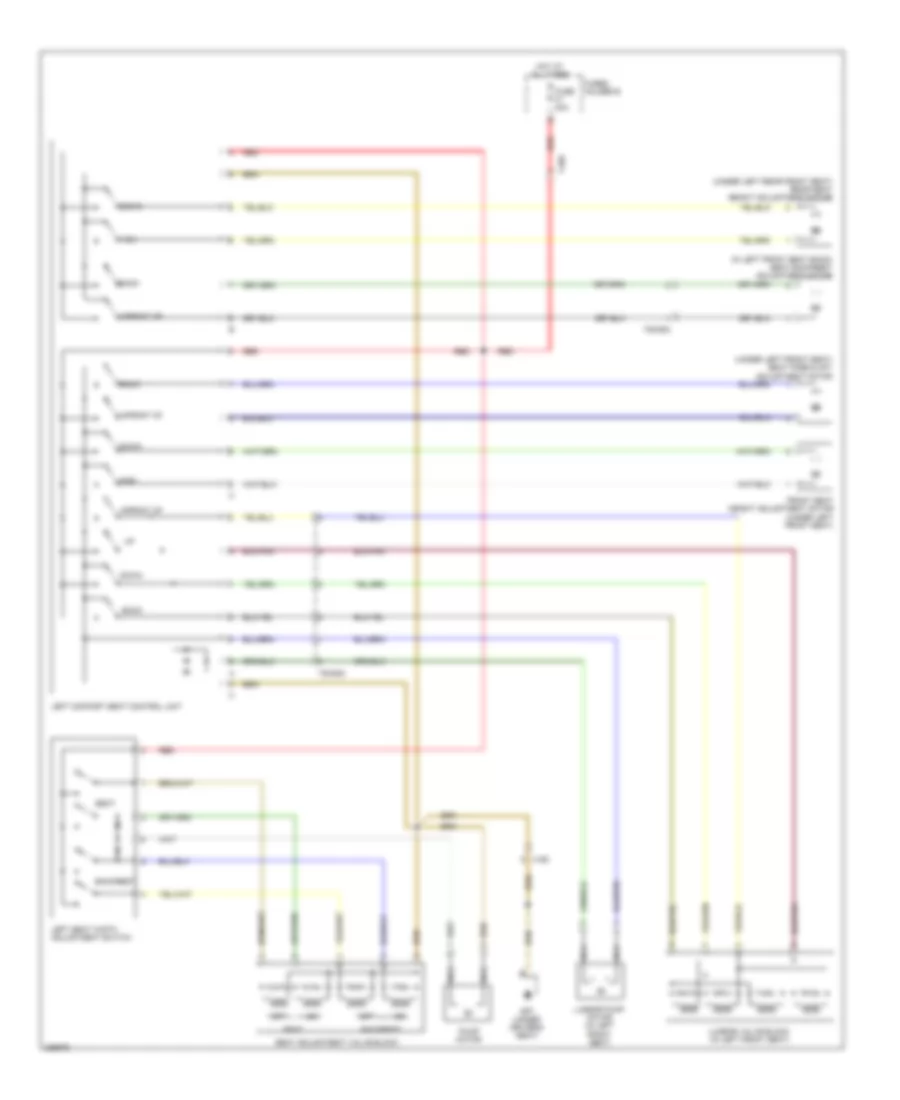 Driver Power Seat Wiring Diagram, Early Production Except Base for Porsche 911 Turbo 2012