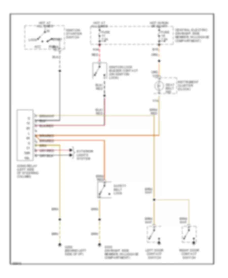 Warning System Wiring Diagrams for Porsche 911 America 1993
