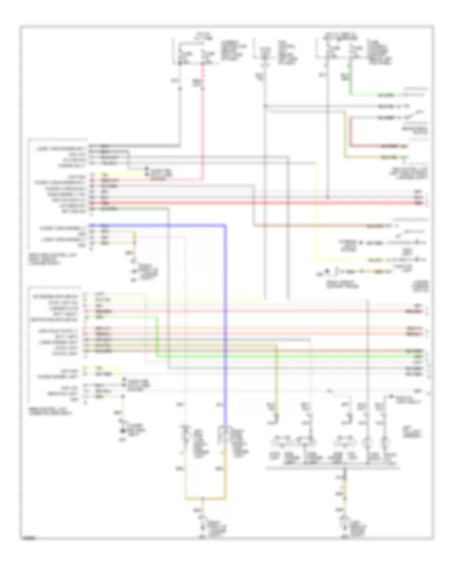 Exterior Lamps Wiring Diagram (1 of 2) for Porsche 911 Turbo 2007