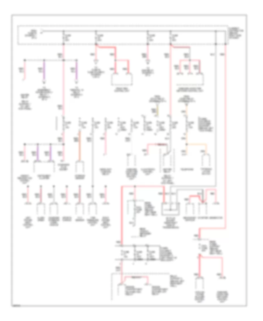 Power Distribution Wiring Diagram (2 of 4) for Porsche 911 Turbo 2007