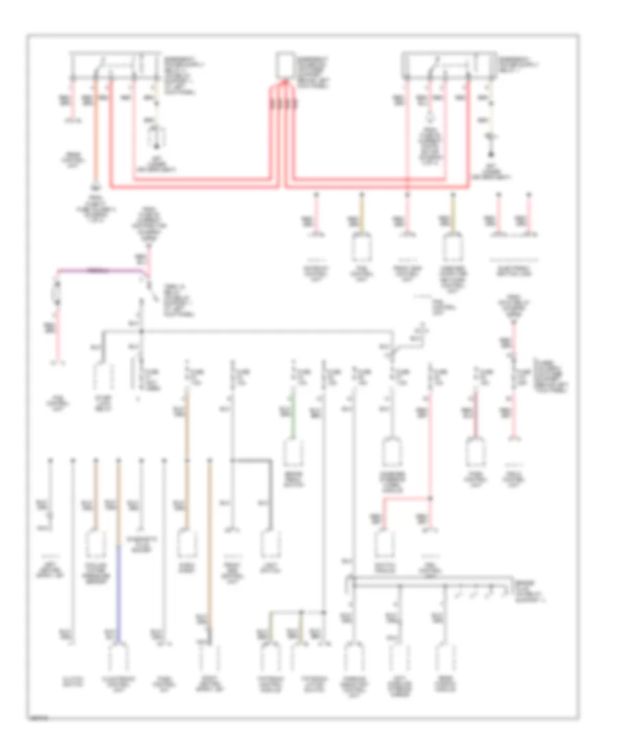 Power Distribution Wiring Diagram (3 of 4) for Porsche 911 Turbo 2007