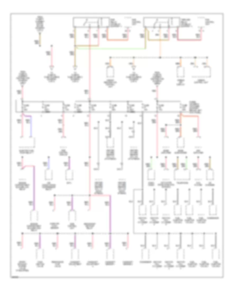 Power Distribution Wiring Diagram (4 of 4) for Porsche 911 Turbo 2007