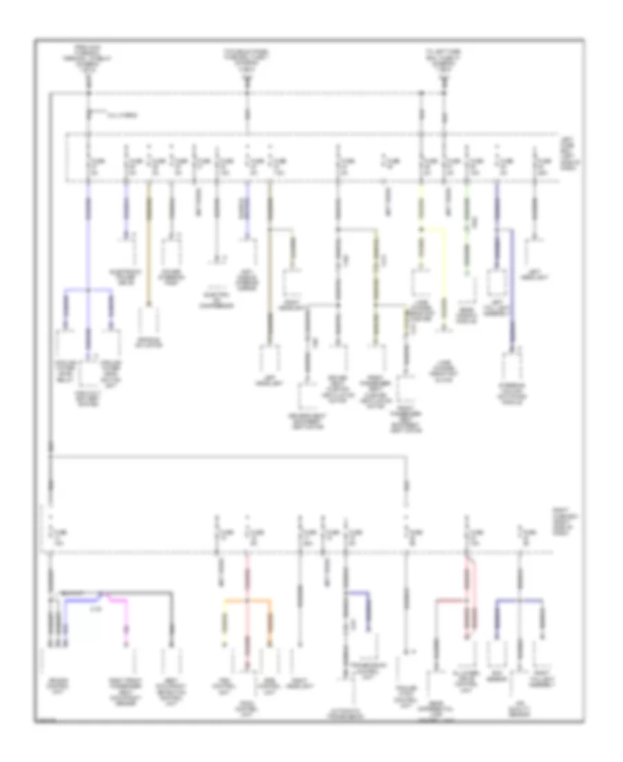 Power Distribution Wiring Diagram (6 of 8) for Porsche Cayenne 2012