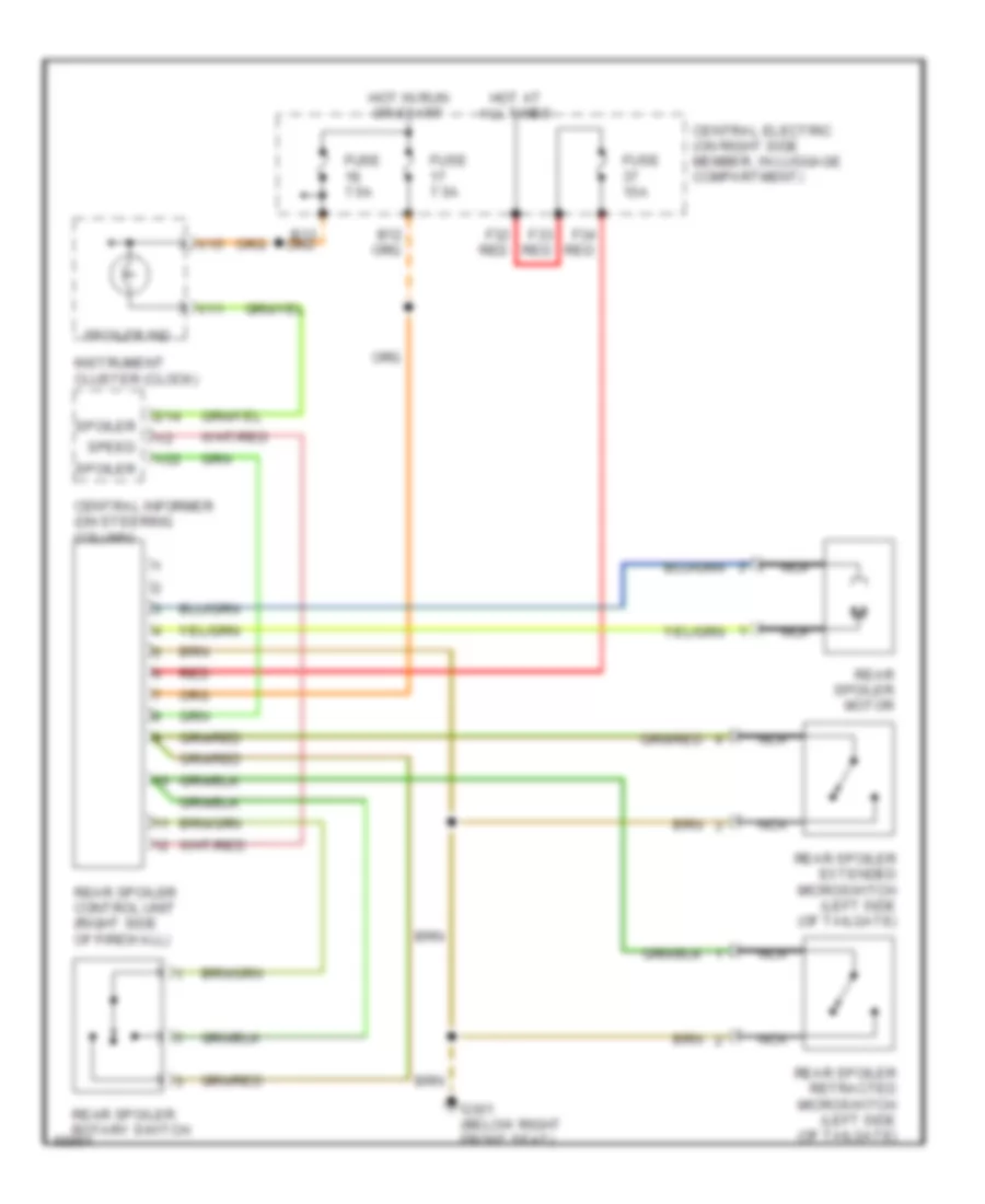 Active Aerodynamic Wiring Diagram for Porsche 911 RS America Carrera 2 1993