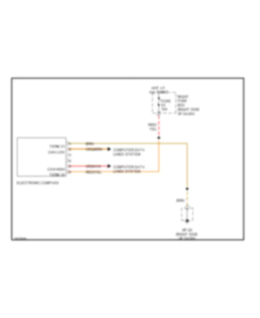 Electronic Compass Wiring Diagram for Porsche Cayenne Turbo 2012