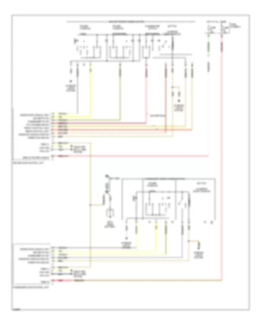 Power Windows Wiring Diagram for Porsche Cayman R 2012