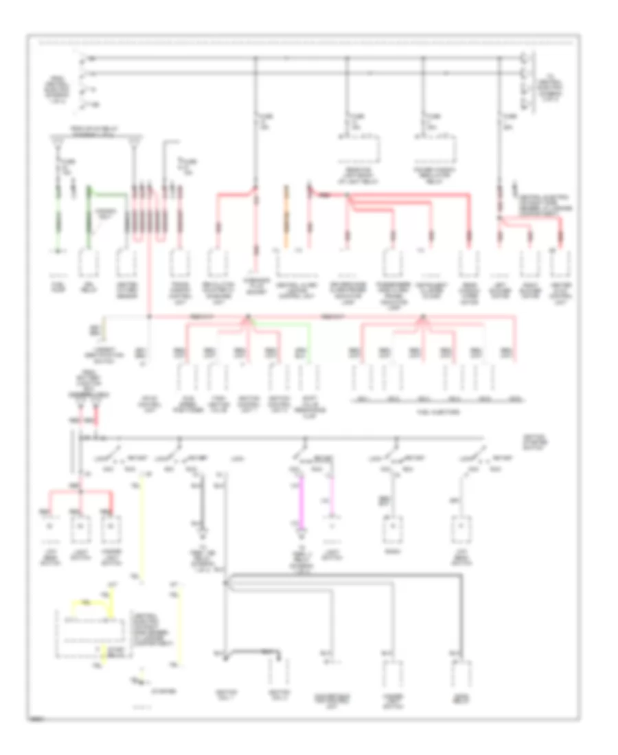 Power Distribution Wiring Diagram 2 of 4 for Porsche 911 Turbo 1994