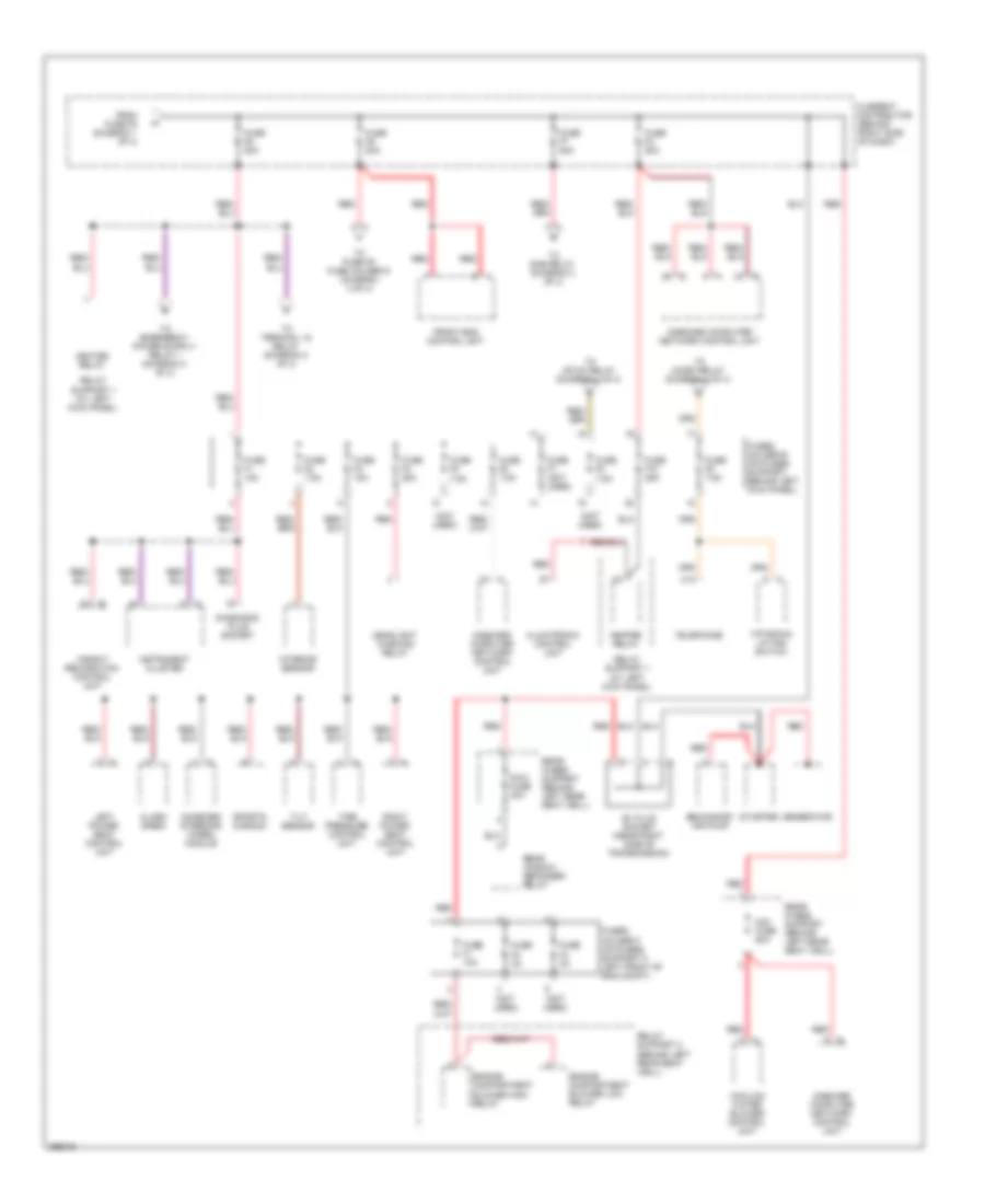 Power Distribution Wiring Diagram (2 of 4) for Porsche 911 GT3 RS 2008