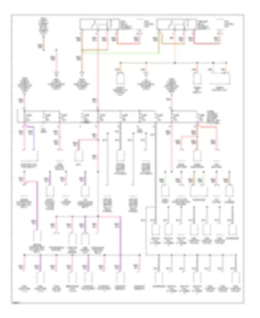 Power Distribution Wiring Diagram (4 of 4) for Porsche 911 GT3 RS 2008