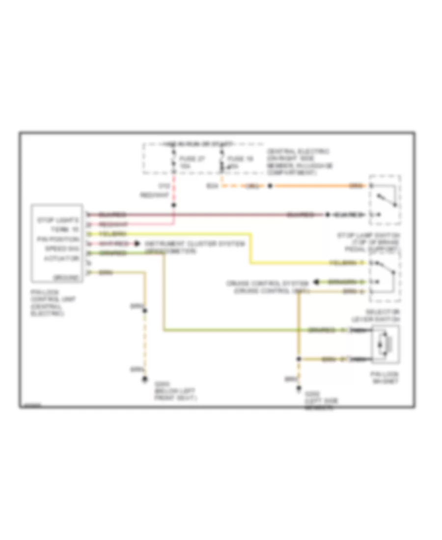 Shift Interlock Wiring Diagram Late Production for Porsche 911 Carrera 1995