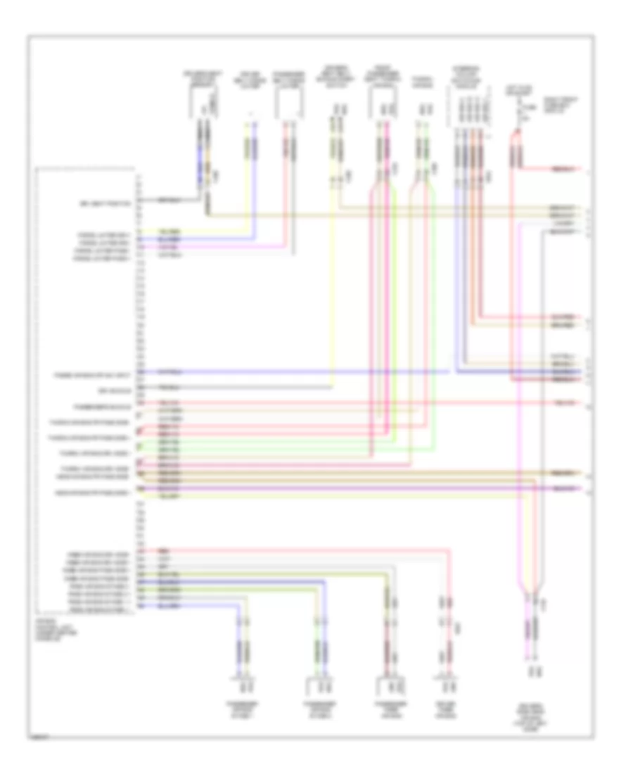 Supplemental Restraints Wiring Diagram, without Turbo (1 of 3) for Porsche 911 Carrera 4S 2013