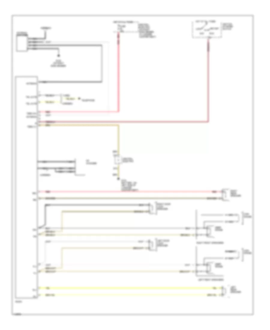 Radio Wiring Diagrams, without Amplifier for Porsche 911 Turbo 1996