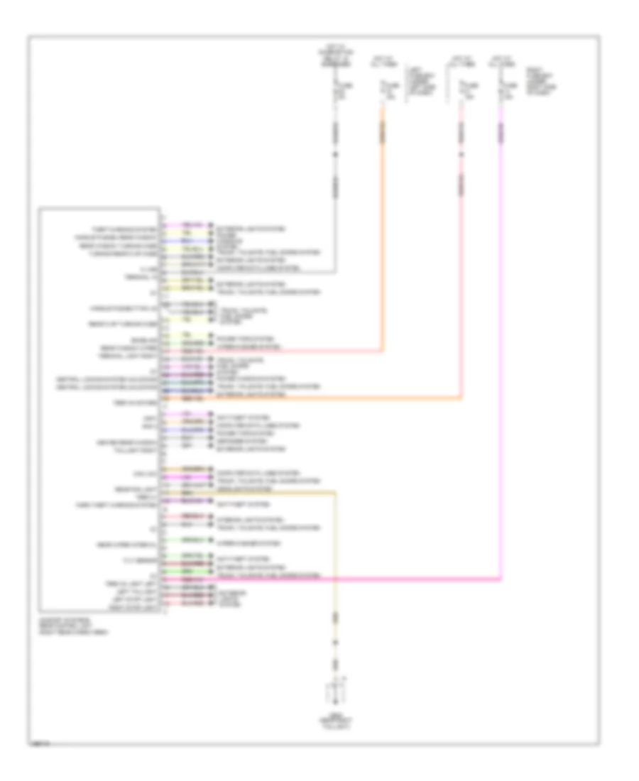 Rear Control Unit Wiring Diagram for Porsche Cayenne Turbo 2008