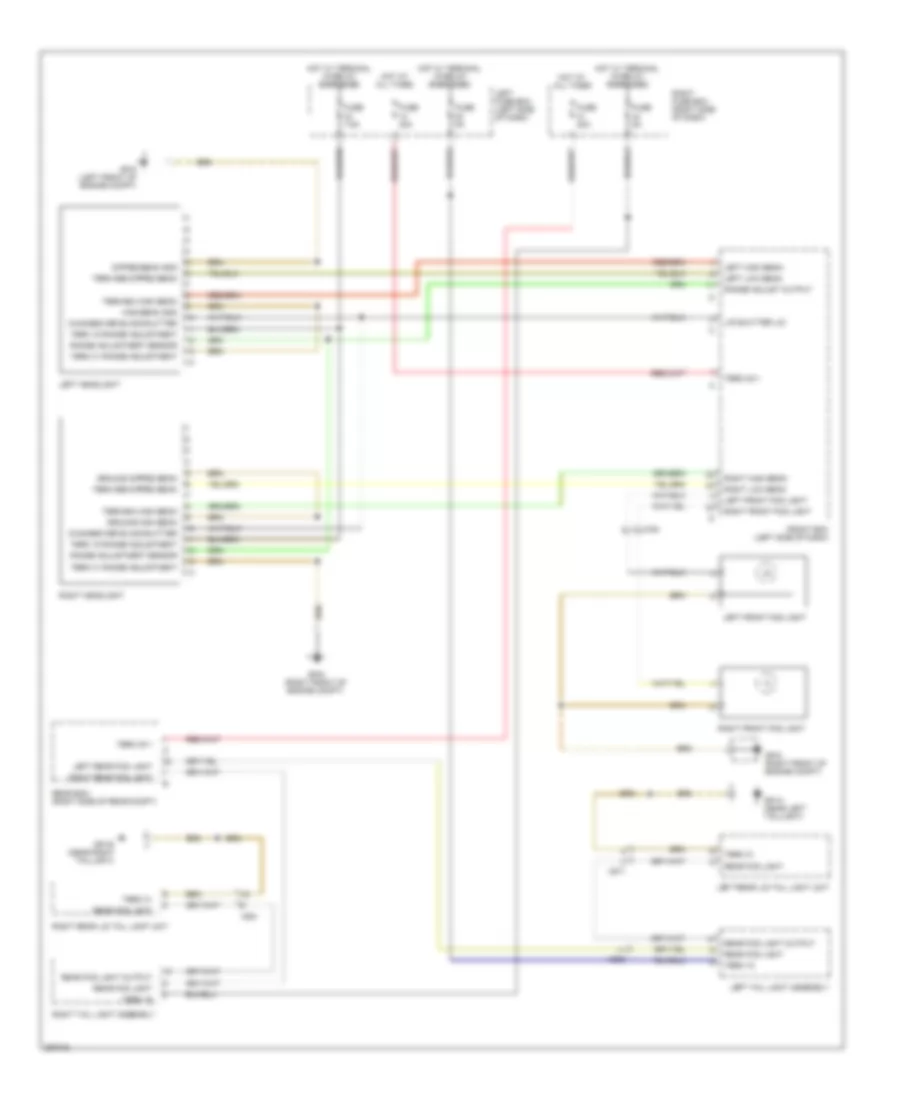Headlights Wiring Diagram without DRL for Porsche Cayenne 2013
