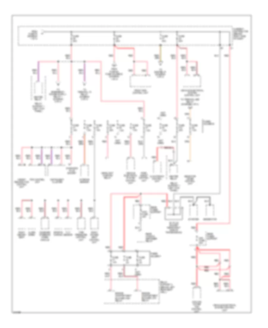 Power Distribution Wiring Diagram (2 of 4) for Porsche 911 Carrera 4 2009