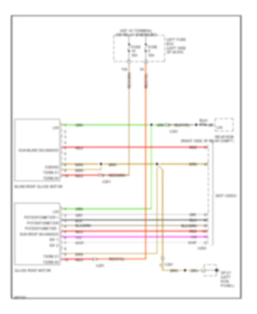 Panoramic Roof Wiring Diagram for Porsche Cayenne GTS 2013