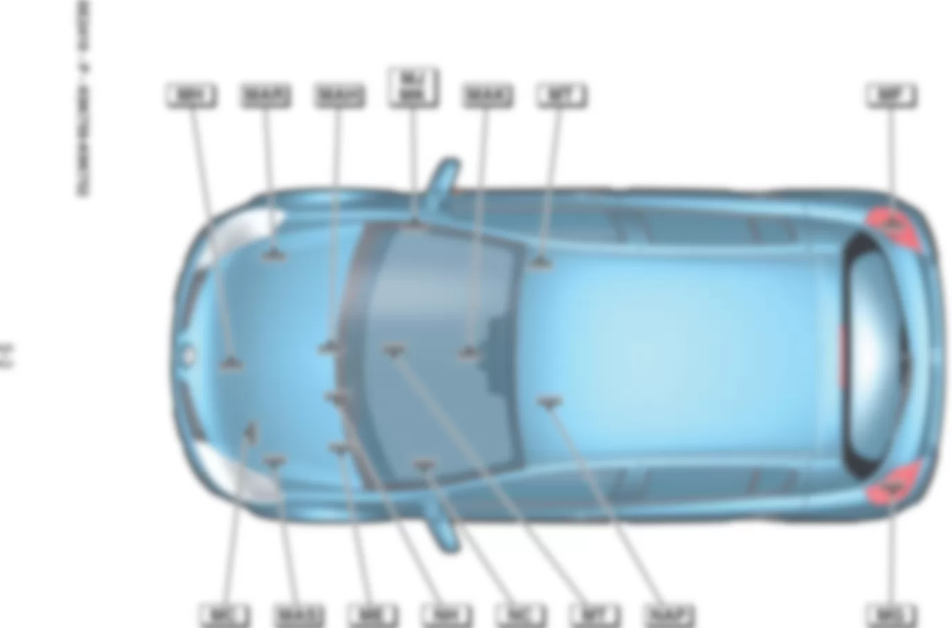 Расположение подключения масс Заземления для Renault Clio III 2005-2012 2006-05-09