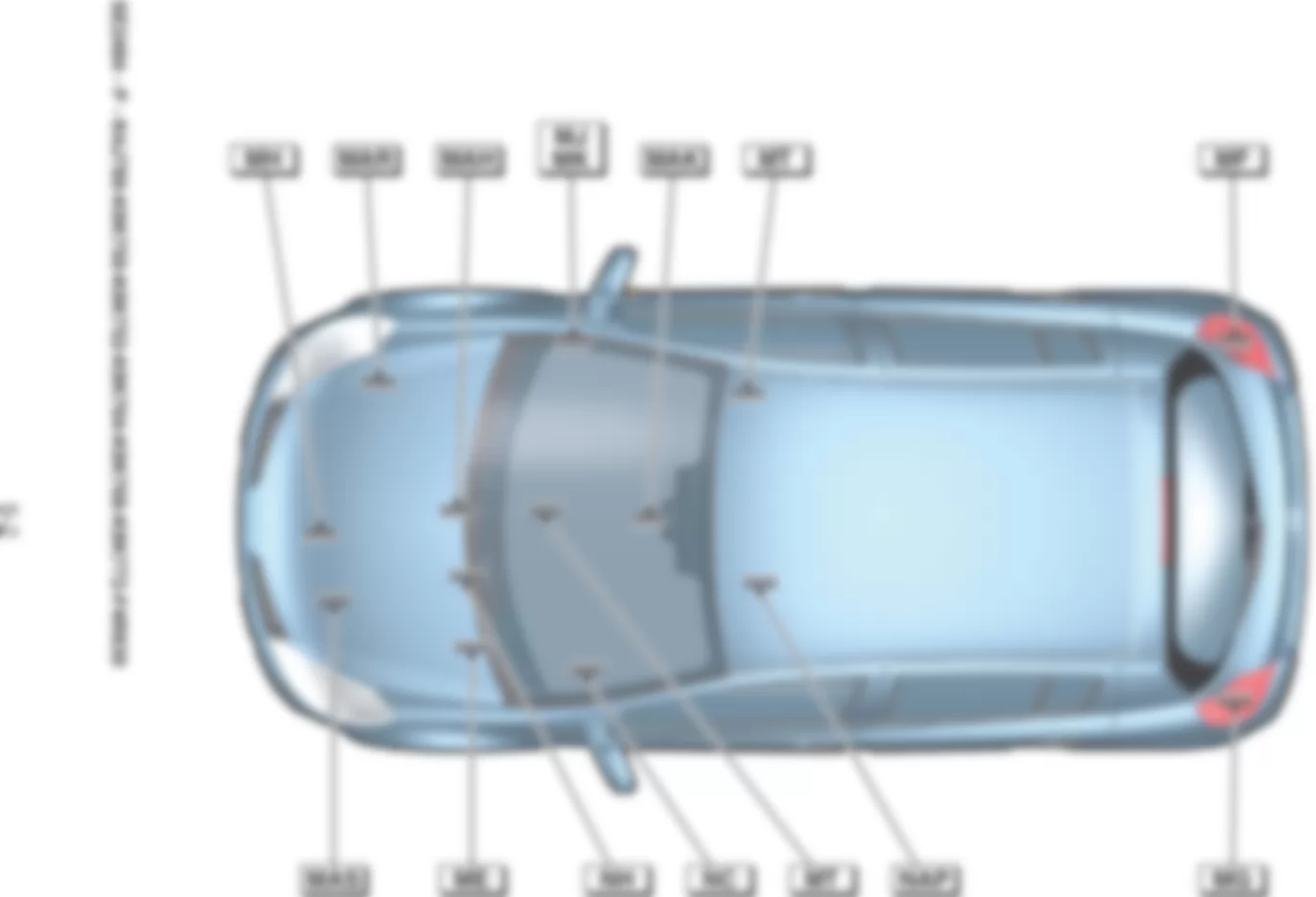 Расположение подключения масс Заземления для Renault Clio III 2005-2012 2007-04-30