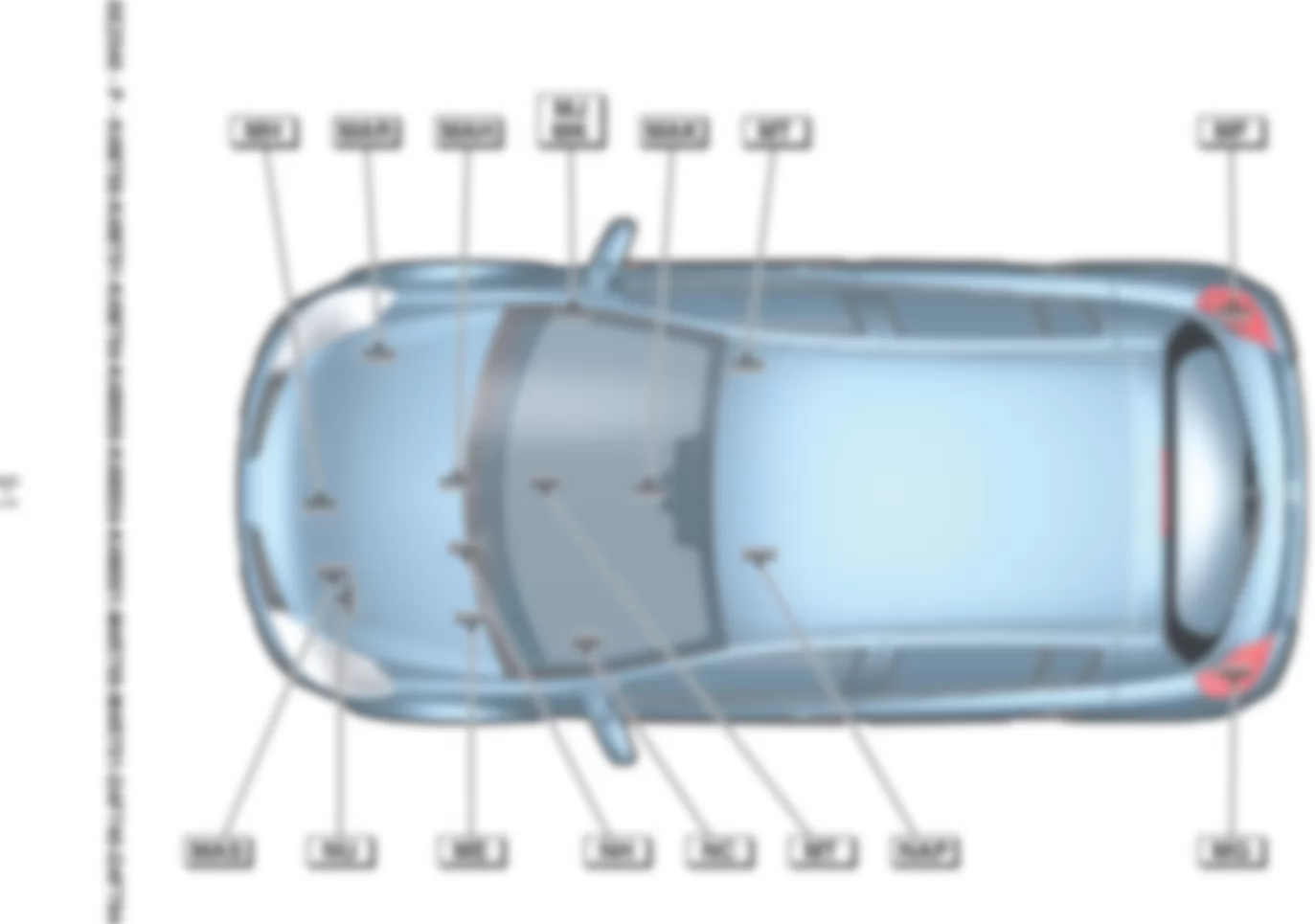Расположение подключения масс Заземления для Renault Clio III 2005-2012 2007-10-22