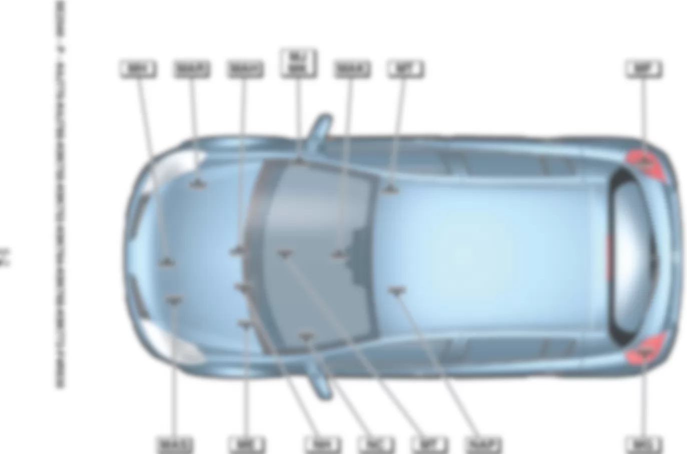 Расположение подключения масс Заземления для Renault Clio III 2005-2012 2007-10-22