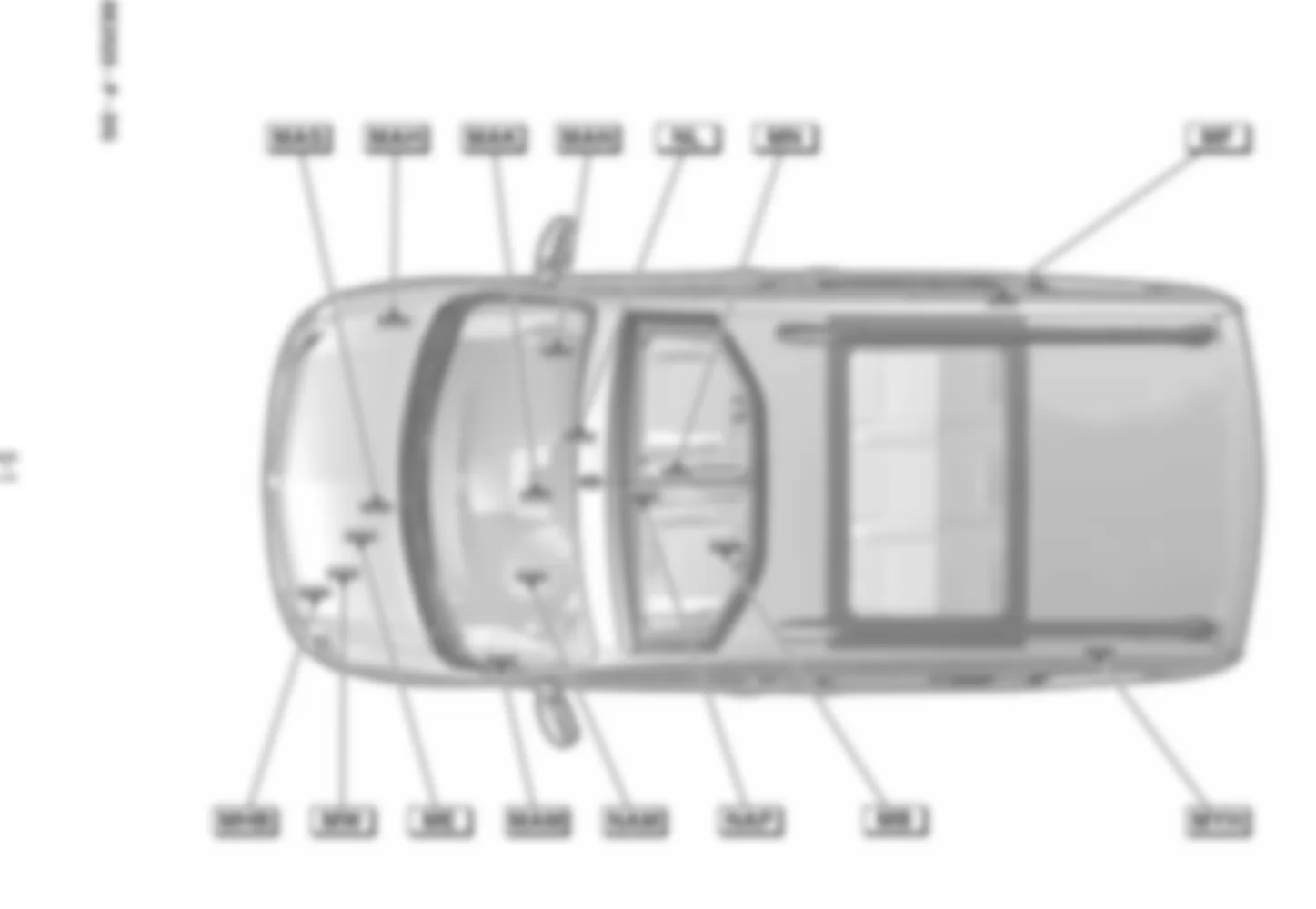 Расположение подключения масс Заземления для Renault Kangoo II 2003-2008 2007-10-12