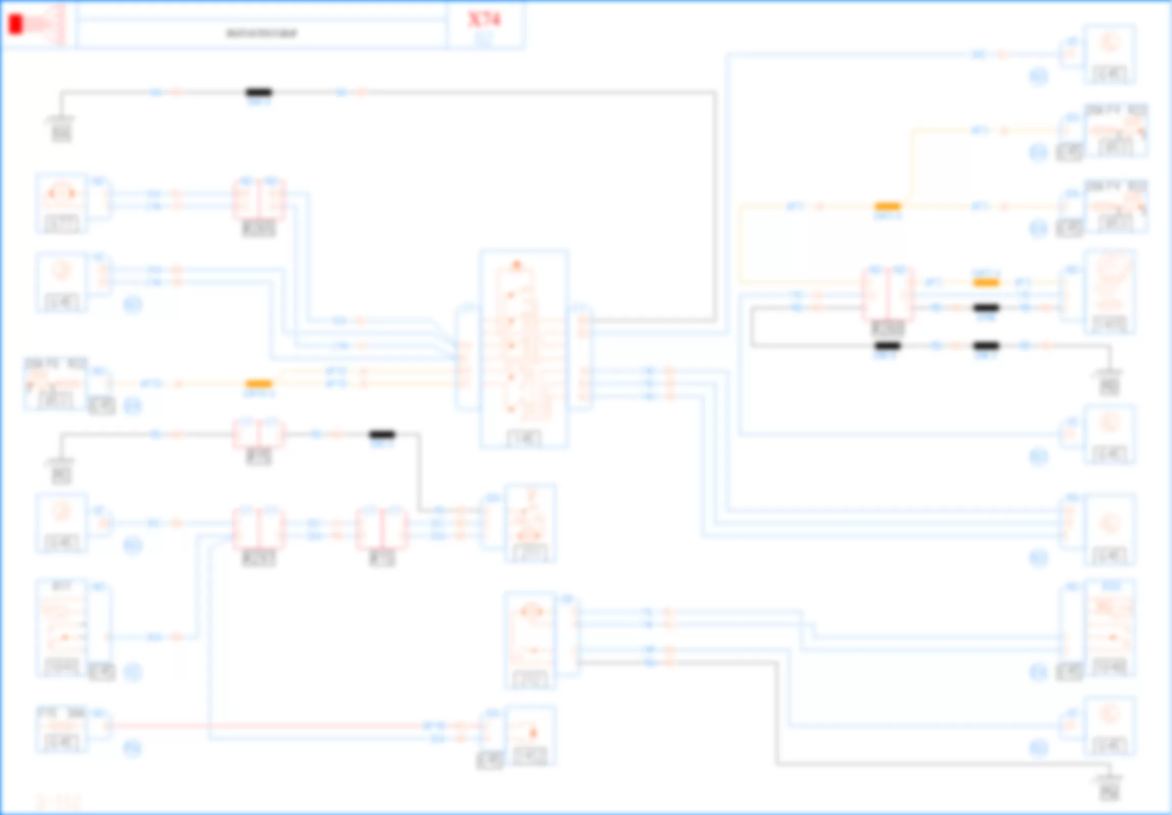 Электросхема ПЕРЕДН. И ЗАДН. СТЕКЛООЧ. И СТЕКЛООМЫВ. для Renault Laguna II 2001-2008 2002-05-01