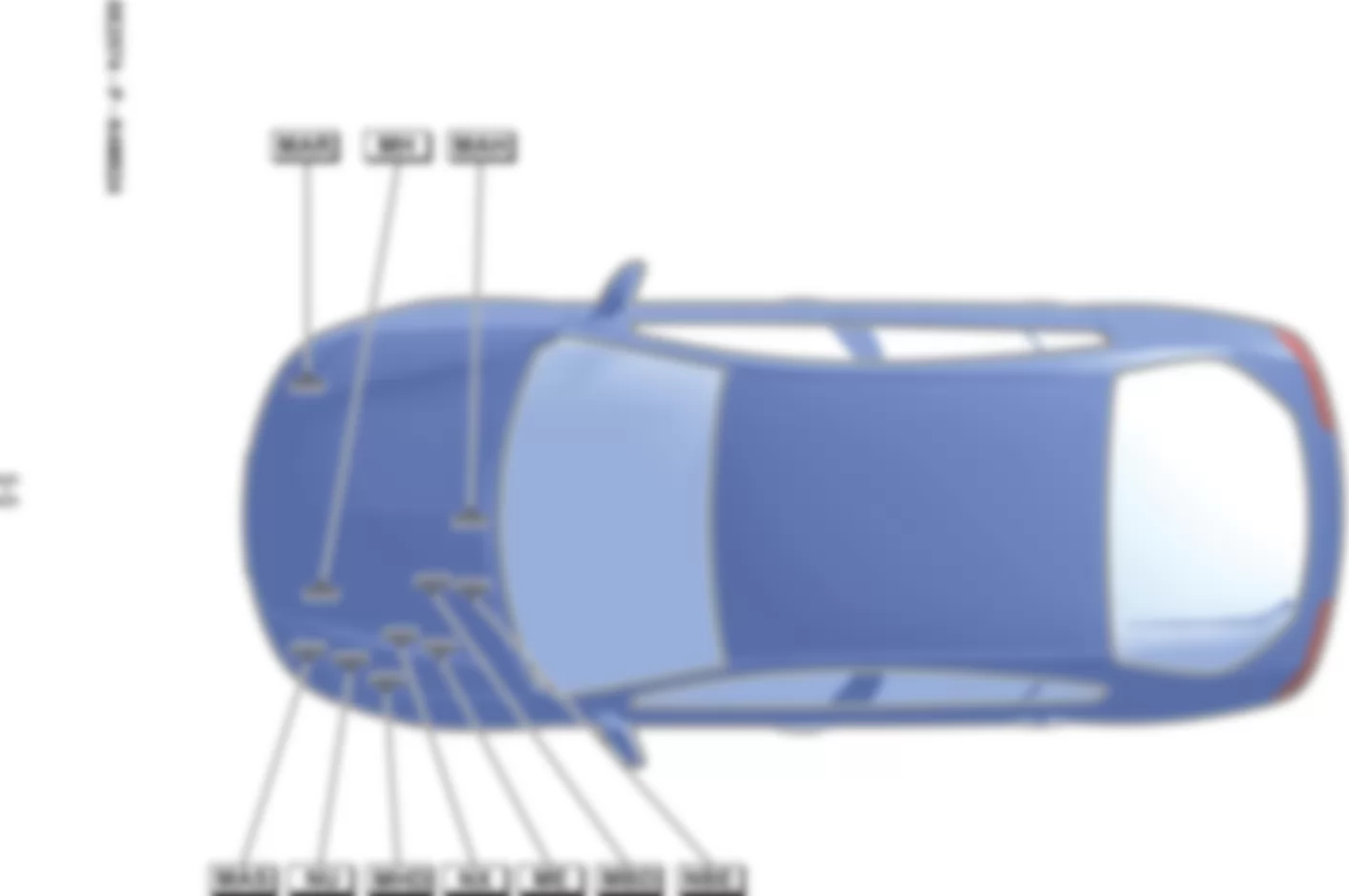 Расположение подключения масс Заземления для Renault Laguna III 2008-2015 2008-02-18