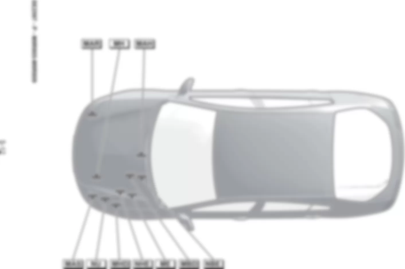 Расположение подключения масс Заземления для Renault Laguna III 2008-2015 2008-10-13