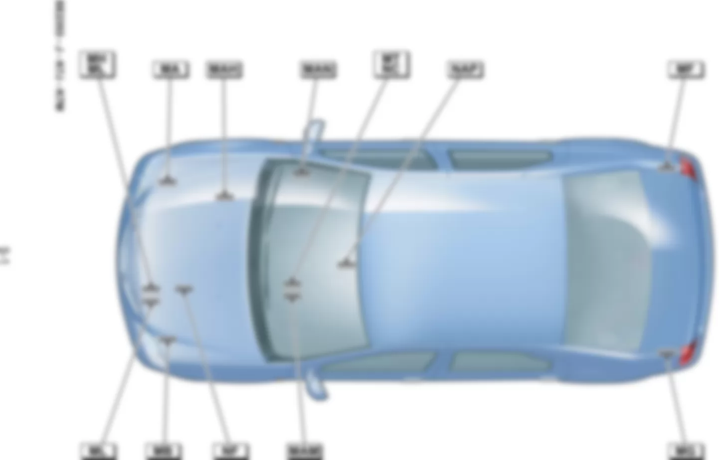 Расположение подключения масс Заземления для Renault Logan I 2005-2014 2005-09-26