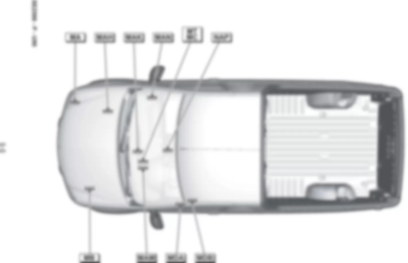 Расположение подключения масс Заземления для Renault Logan I 2005-2014 2008-03-17