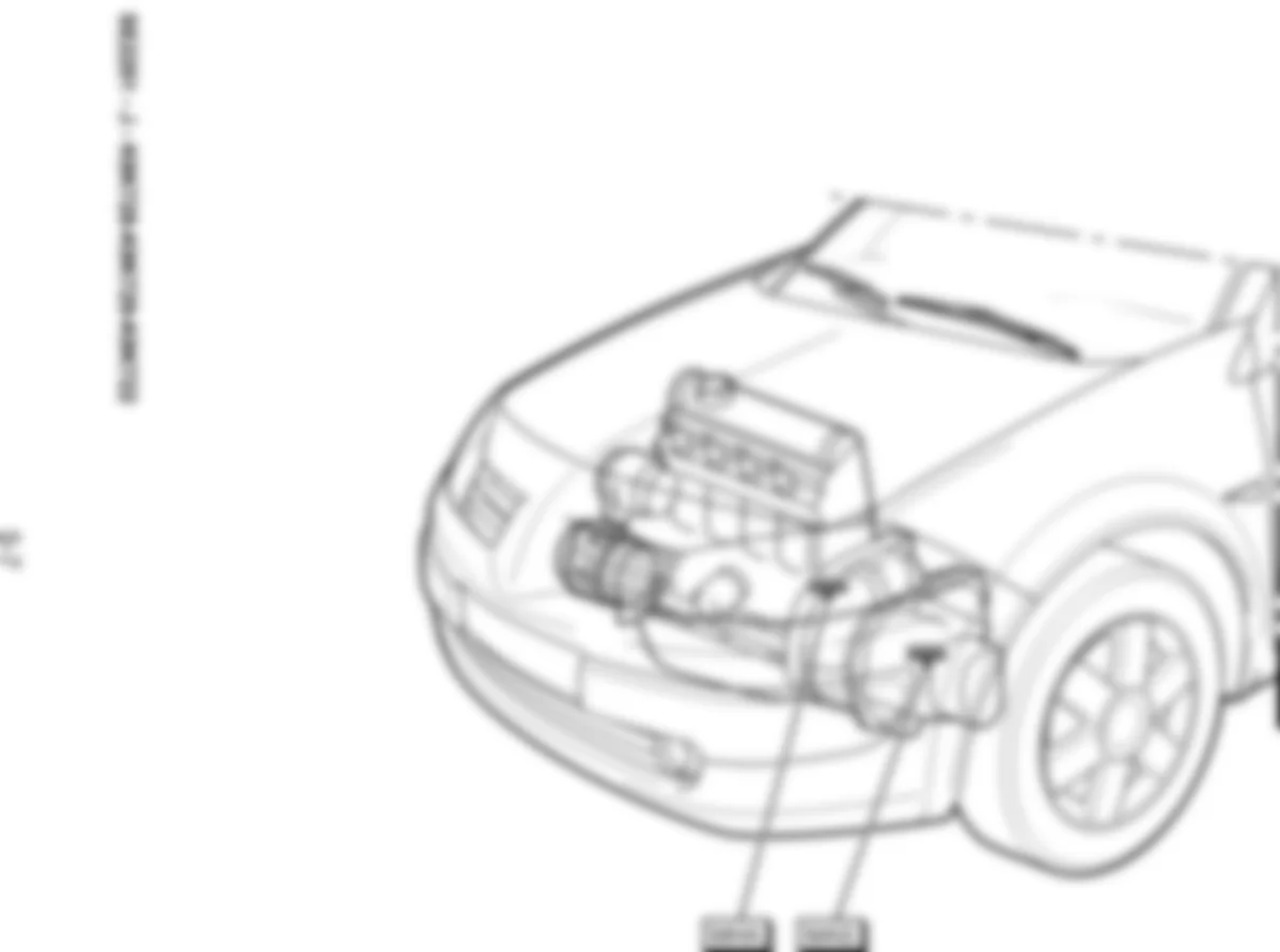 Расположение подключения масс Заземления для Renault Megane II 2003-2009