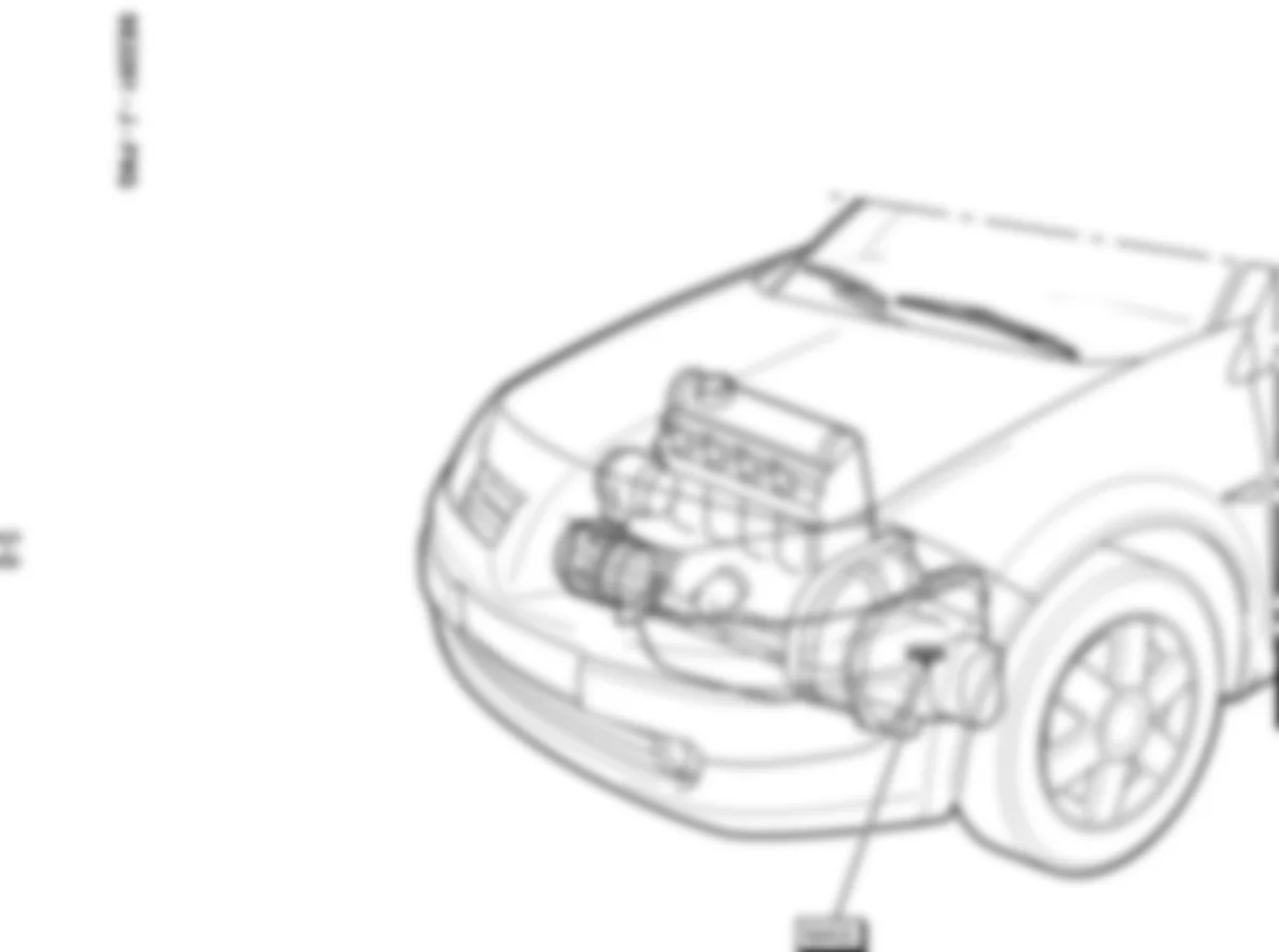 Расположение подключения масс Заземления для Renault Megane II 2003-2009