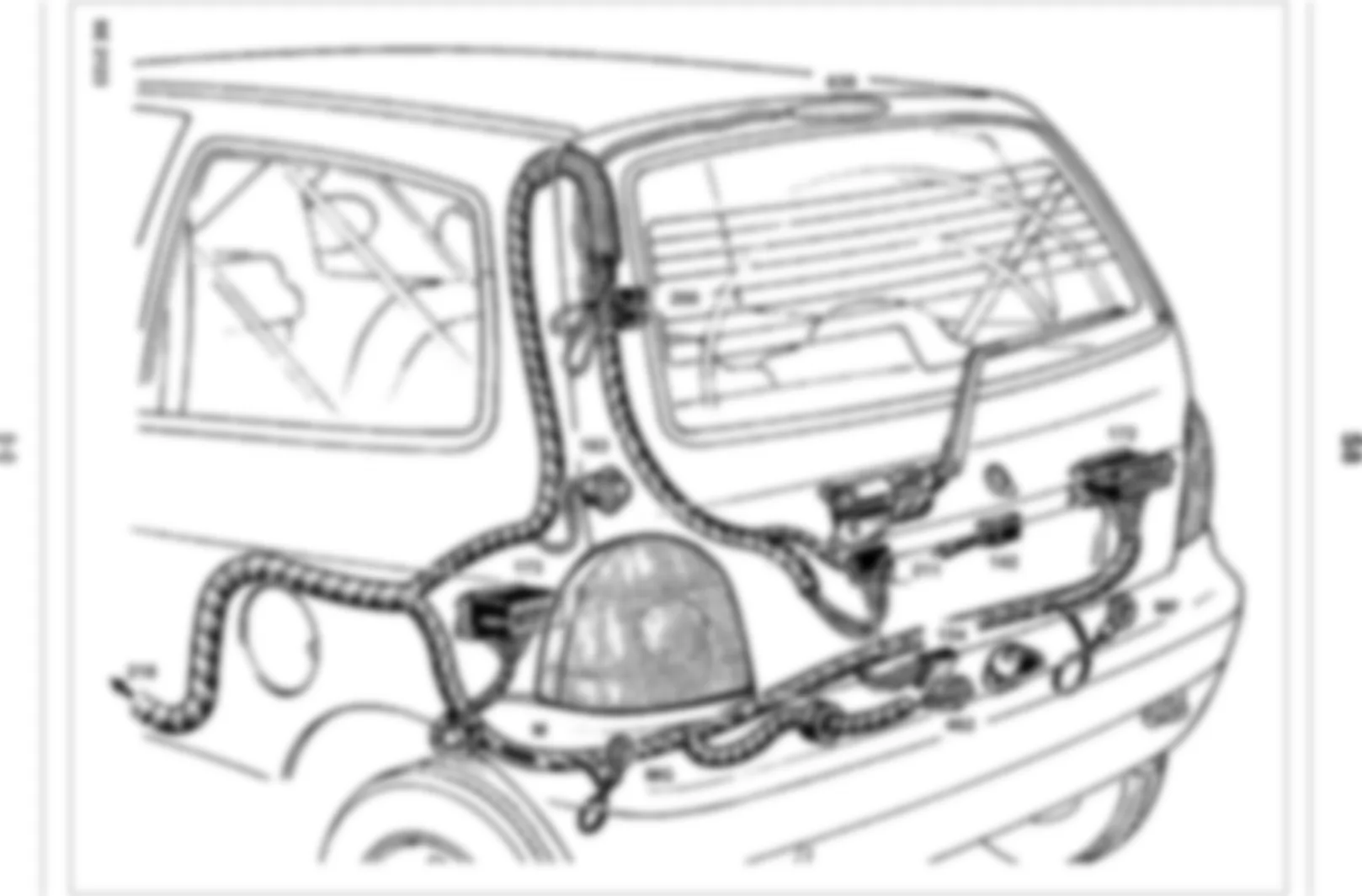 Где находится 154 - ВЫКЛ. БАГАЖНОГО ОТД. для Renault Twingo I 1993-2007 2001-01-01