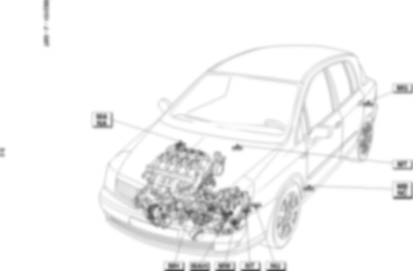 Расположение подключения масс Заземления для Renault Vel Satis 2002-2009 2002-02-18
