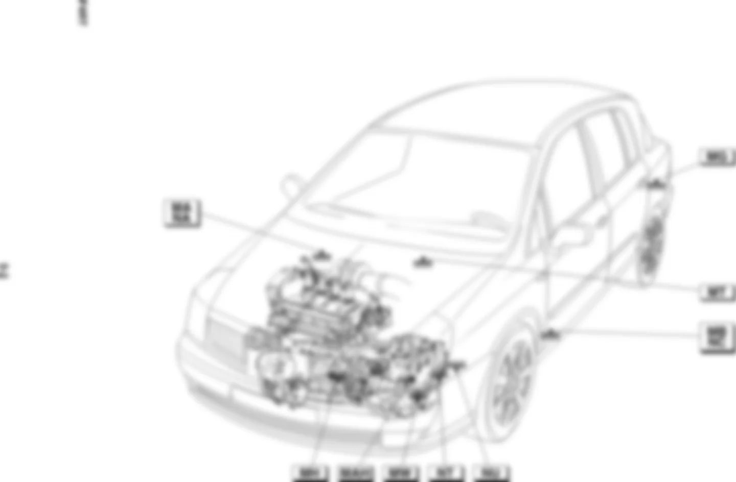 Расположение подключения масс Заземления для Renault Vel Satis 2002-2009