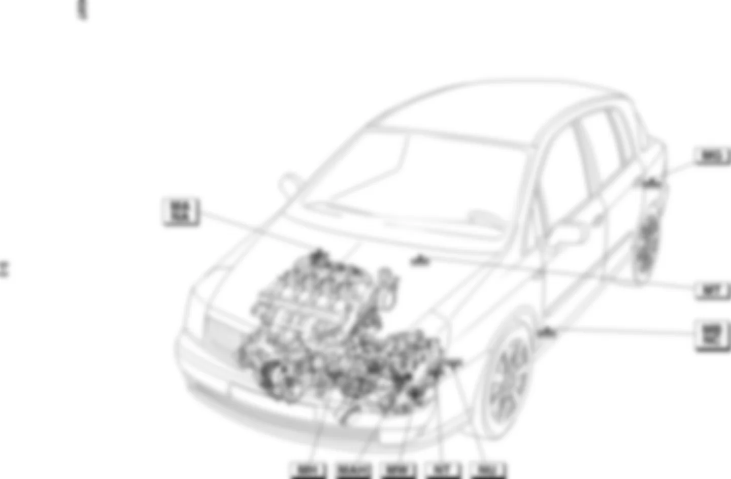 Расположение подключения масс Заземления для Renault Vel Satis 2002-2009