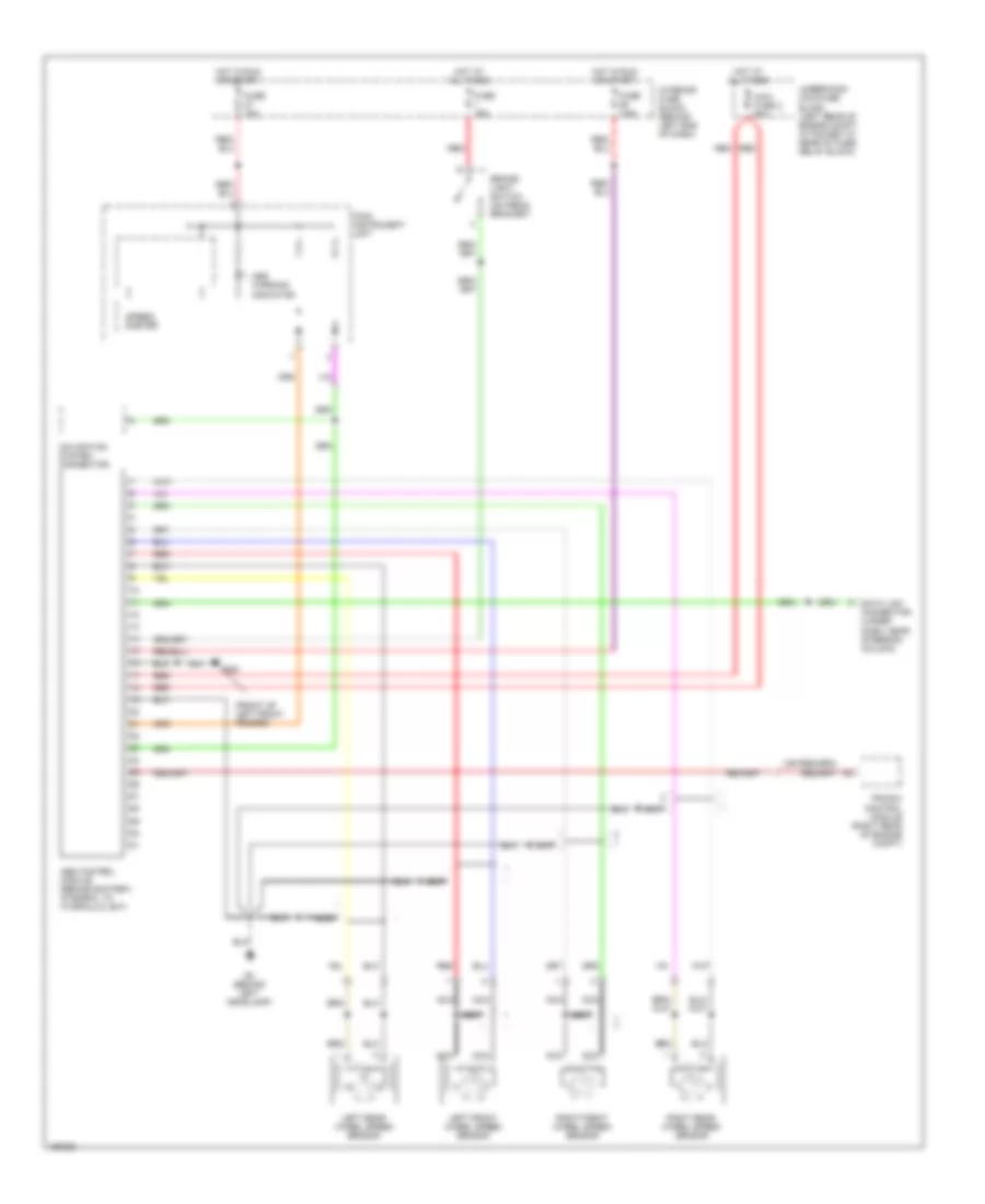 Anti-lock Brakes Wiring Diagram, without Traction Control & without Электронная программа устойчивости для Saab 9-5 Aero 2002