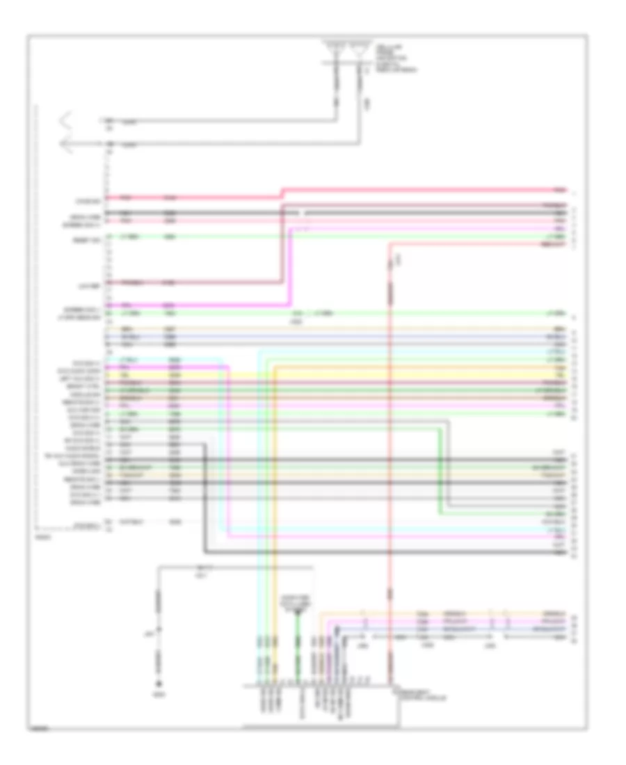 Radio Wiring Diagram, without Amplifier (1 of 6) for Saab 9-4X Aero 2011
