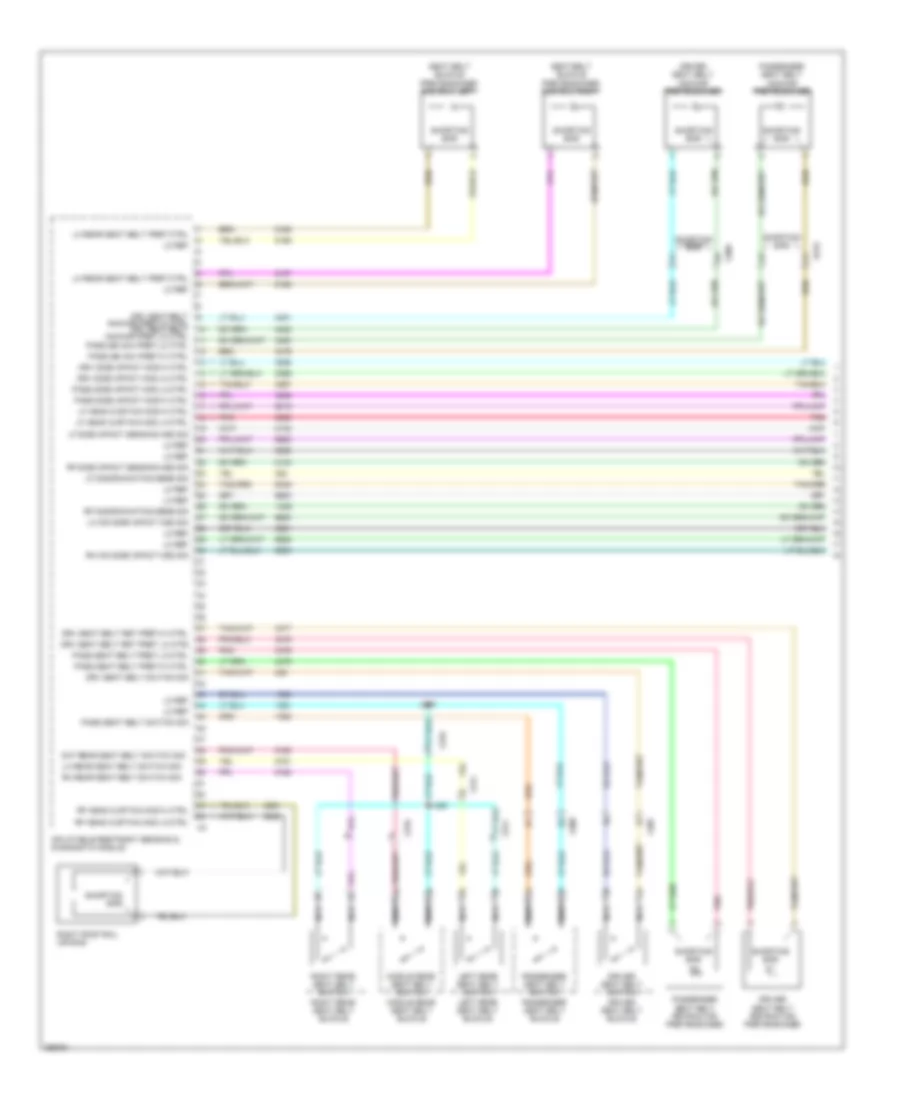 Supplemental Restraints Wiring Diagram 1 of 3 for Saab 9 4X Aero 2011