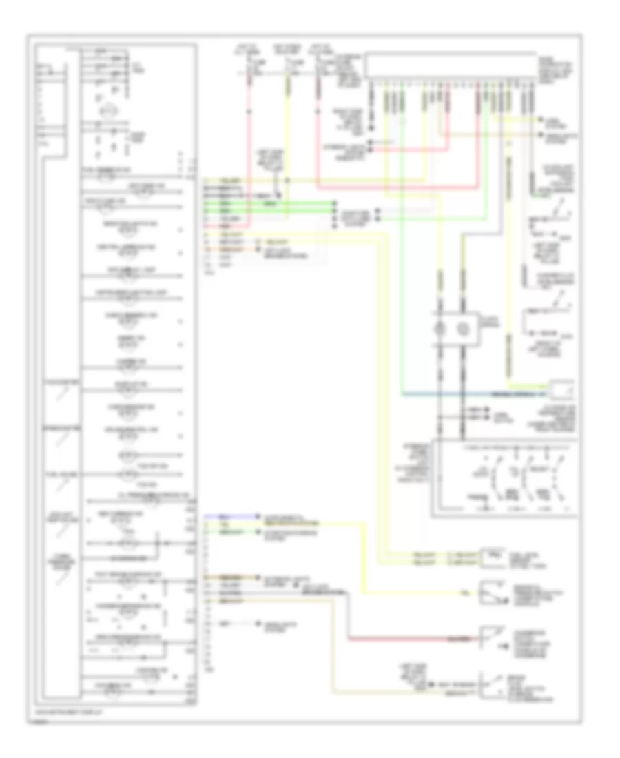 Instrument Cluster Wiring Diagram for Saab 9 3 SE 2001